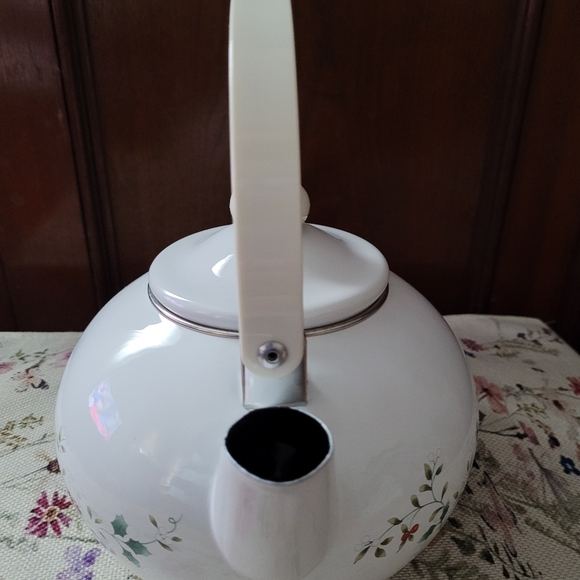 Pre Owned Pfaltzgraff Winterberry 3--Quart Enamel on Steel Tea Kettle - Picture 3 of 14